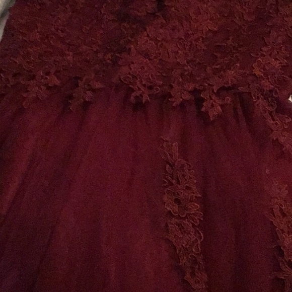 Beautiful Long Burgundy Formal Mermaid Dress - Picture 7 of 12
